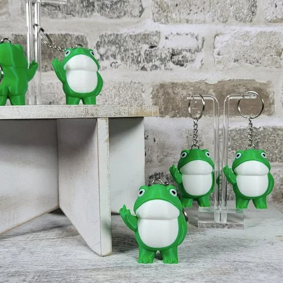Middle Finger Frog Keychain | Gag Gift | Unique Gift | 3D Printed - Picture 7 of 12